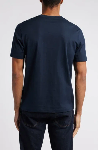 Hugo Boss Boss Sun Protection Logo T Shirt Navy In Dark Blue