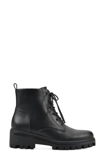 Cliffs By White Mountain Tappy Lug Sole Boot In Black Smooth