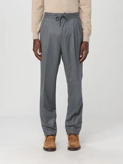 Brunello Cucinelli Pants  Men Color Charcoal In Charcoal