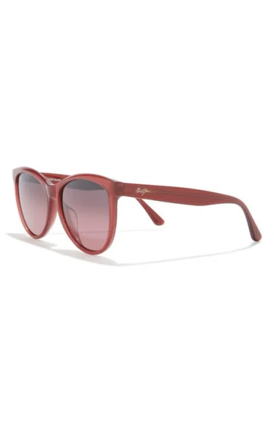 Maui Jim 56mm Core Polarized Cat Eye Sunglasses In Raspberry Raspberry Rose