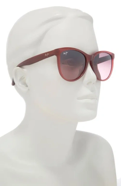 Maui Jim 56mm Core Polarized Cat Eye Sunglasses In Raspberry Raspberry Rose
