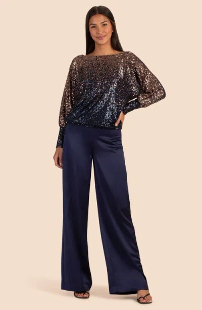 Trina Turk Sprite 3 Top In Moonstone/midnight