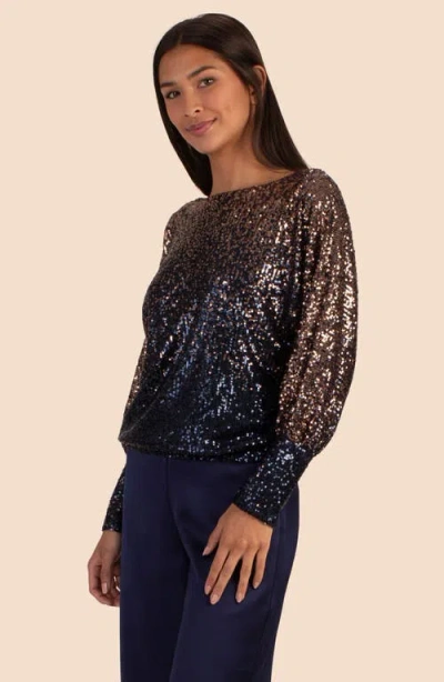 Trina Turk Sprite 3 Top In Moonstone/midnight