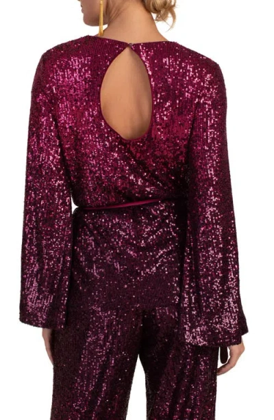Trina Turk West Top In Festive Fuchsia/plum