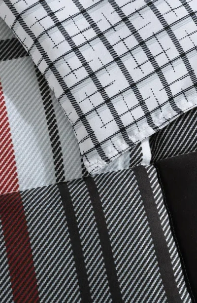 Eddie Bauer Normandy Plaid Comforter & Sham Set In Black Red
