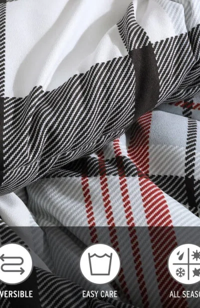Eddie Bauer Normandy Plaid Comforter & Sham Set In Black Red