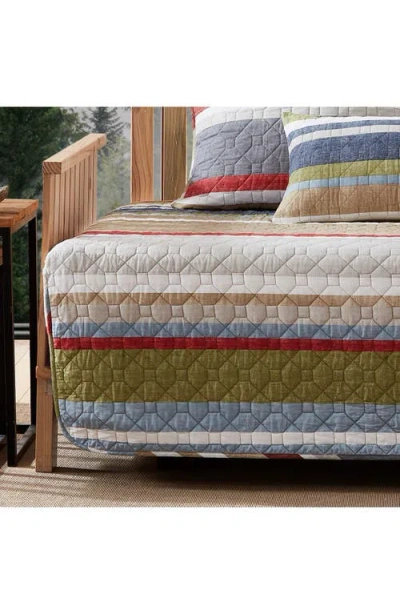 Eddie Bauer Salmon Ladder Twin Daybed Quilt & Sham Set In Navy Multi