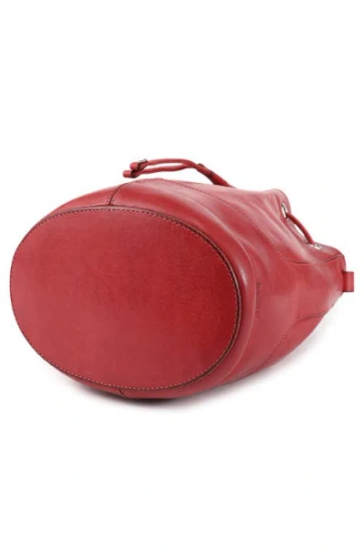 Old Trend Crocus Leather Bucket Bag In Red