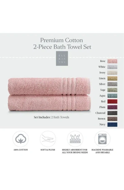 Ella Jayne Home Solid Cotton 2-piece Bath Towel Set In Rose
