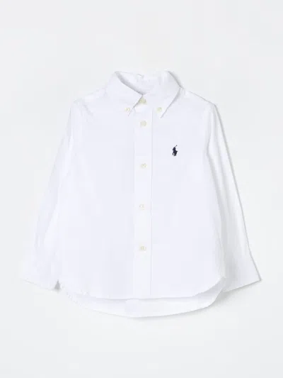 Polo Ralph Lauren White Classic Brand-embroidery Linen Sport Shirt 2-7 Y In Weiss