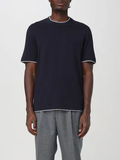 Brunello Cucinelli T-shirt  Men Color Blue 1 In Blau 1