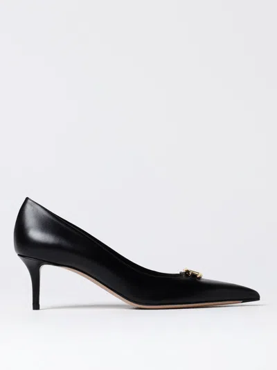 Valentino Garavani Valentino Vlogo Pointed-toe Calfskin Pumps In Black