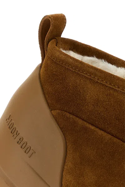 Moon Boot Caramel Suede Luna Low Ankle Boots