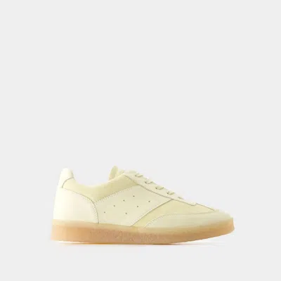 Mm6 Maison Margiela Sneakers - Leather - Beige/white In Beige