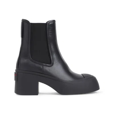 Marni 65mm Logo-raised Chelsea Boots In Black