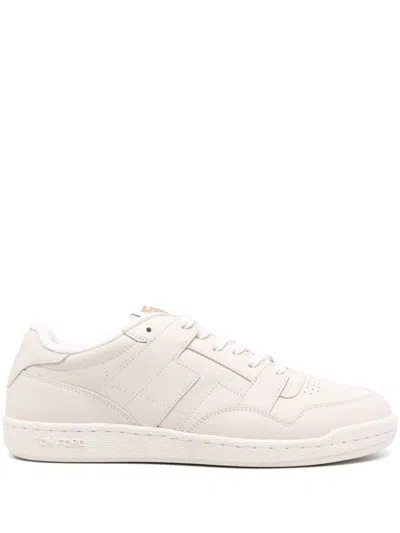 Tom Ford Round Head Lacing Low-cut Casual Sneakers In White