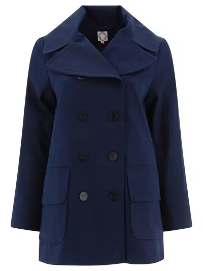 Ines De La Fressange Serafine Coats Blue In Blue