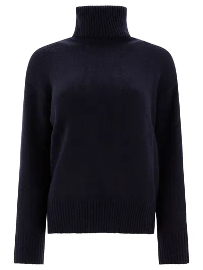 Ines De La Fressange Ribbed Turtleneck Sweater In Blue