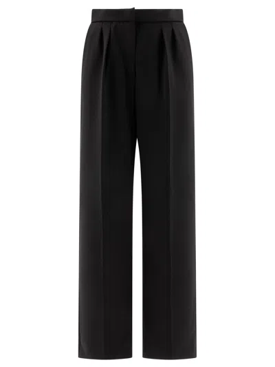 Max Mara Karub Stretch Wool Trousers In Black