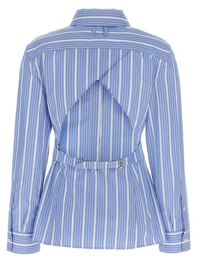 Jacquemus Striped Shirt With Cut-out In Multicolor