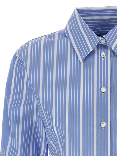 Jacquemus Striped Shirt With Cut-out In Multicolor