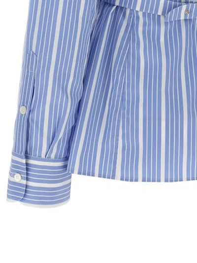 Jacquemus Striped Shirt With Cut-out In Multicolor