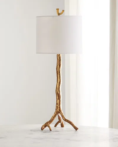 Shop Global Views Branch Lamp In Gold