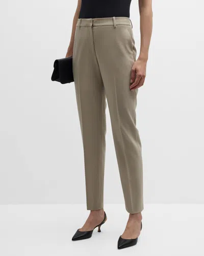 Lafayette 148 New York Clinton Ankle Pant In Plaster