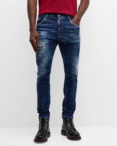 Dsquared2 Blue Skater Jeans In Navy/blue