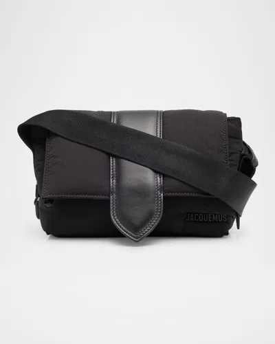 Jacquemus Womens La Banane Bambino Woven Belt Bag Black In Black