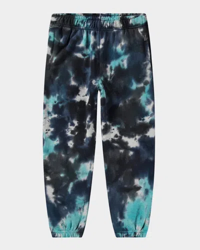 Molo Adan Tie-dye Organic-cotton Jogging Bottoms In Blue Dark Dye