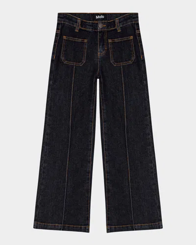 Molo Adina Bootcut Jeans In Raw Blue