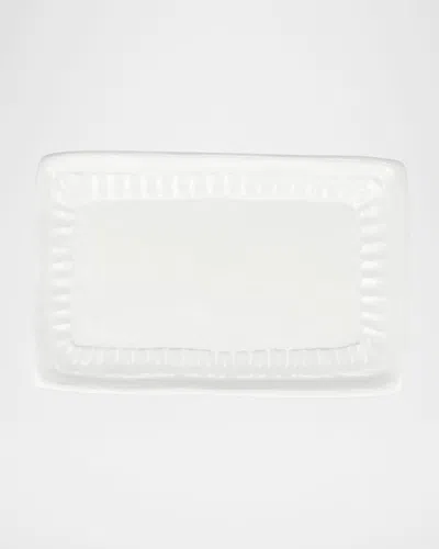 Vietri Pietra Serena Rectangular Tray In White