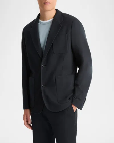 Vince Men's Wool-blend Solid Blazer In Coastal Blue