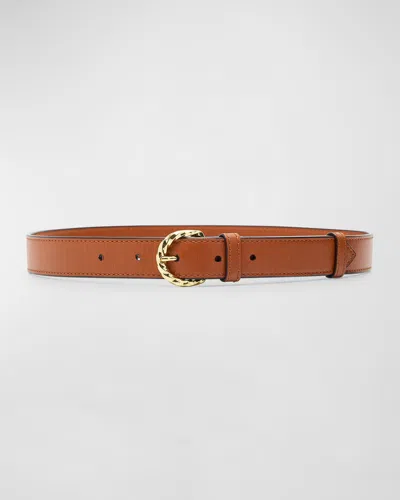 Ulla Johnson Gia Twisted Buckle Belt In Sierra In Sierra