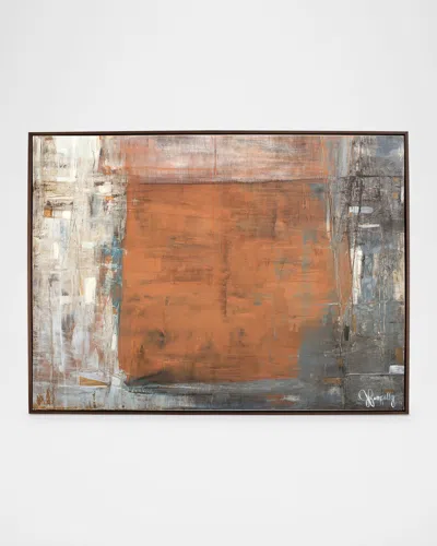 Jill Pumpelly Fine Art Burning Papers Hand-embellished Giclee In Rust/neutral