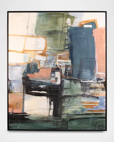 Jill Pumpelly Fine Art Things Unspoken Hand-embellished Giclee In Blue/green