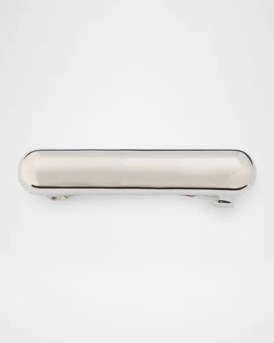 Lelet Ny Glossy Bar Barrette In Rhodium