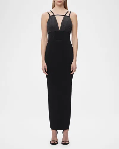 Herve Leger The Jocelyn Strappy Gown In Black