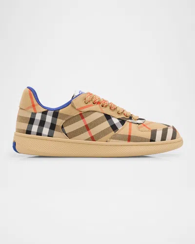 Burberry Women Embroidered Canvas Terrance Sneakers In Sand Ip Check