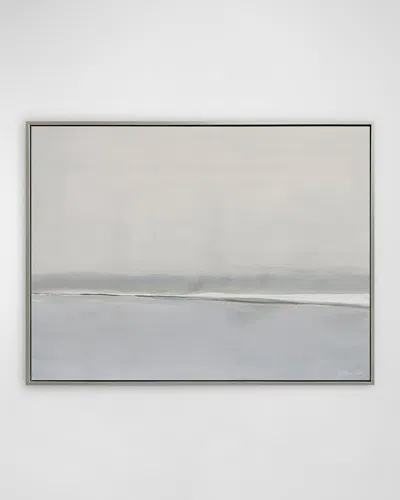 Benson-cobb Studios Harmony No. 1 Hand-embellished Giclee By Carol Benson-cobb In White,pale Grey,beige,taupe,blue-grey