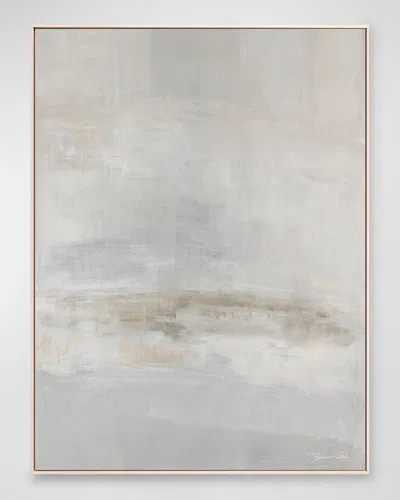 Benson-cobb Studios Delicate Forms No. 1 Hand-embellished Giclee By Carol Benson-cobb In White,pale Grey,beige,taupe,clay