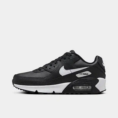 Nike Big Kids' Air Max 90 Casual Shoes (1y-7y) In Black/black/white