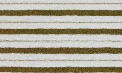Baina Echo Organic Cotton Bath Mat In Caper / Chalk