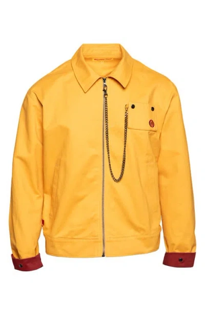 Shop Round Two X Madison Jewelinski Lunch Break Cotton Twill Jacket In Mustard