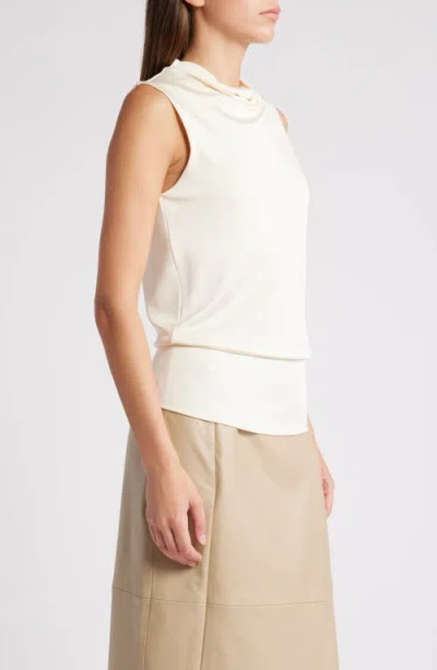 Hugo Boss Boss Esensa Cowl Neck Shell In Soft Cream