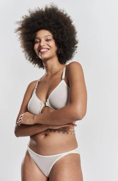 Peachaus Sakura Front-close Recycled-lace Underwire Bra In Shoreline Peach