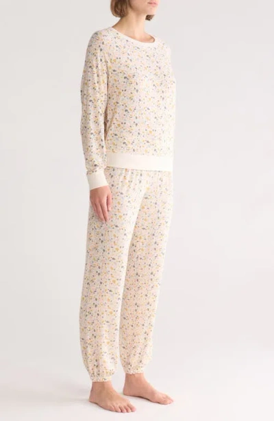 Shop Honeydew Intimates Honeydew Star Seeker Brushed Jersey Pajamas In Ivory Terrazzo