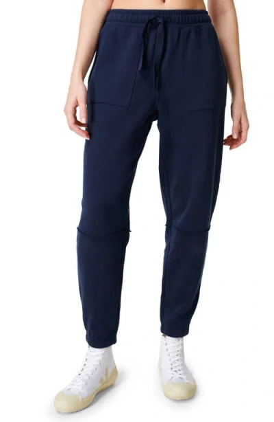 Shop Sweaty Betty Revive Relaxed Joggers In Navy Blue