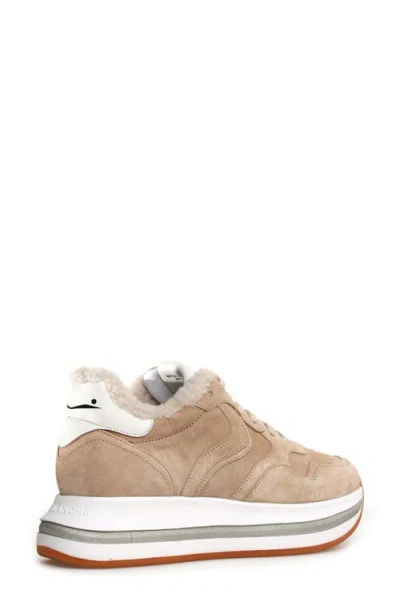 Voile Blanche Melany Genuine Shearling Lined Sneaker In Beige